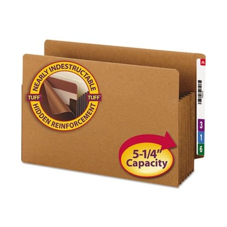 Smead Smead, HEAVY-DUTY REDROPE END TAB TUFF POCKETS, 5.25in EXPANSION, LEGAL SIZE, REDROPE, 10PK 74790